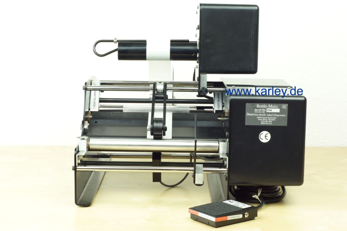 Etiketten - Aufbringer mit Restaufwickler Bottlematic