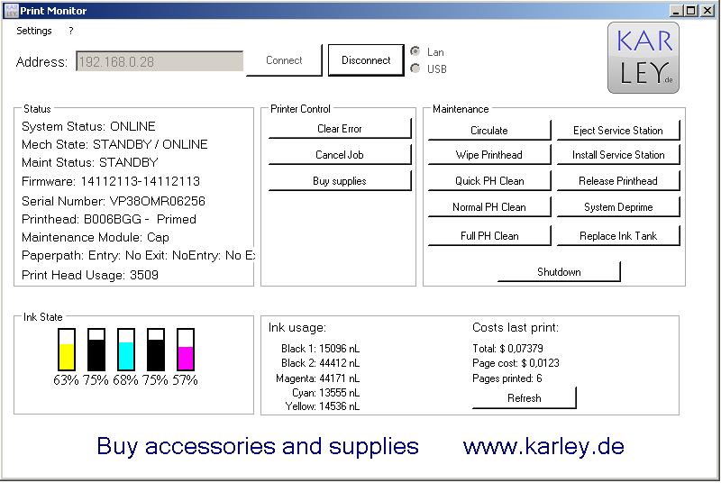 Karley veröffentlicht kostenlosen Printmonitor für VIPColor VP700