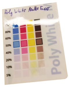 Poly White Matte ECO nach 20 Minuten im Wasser