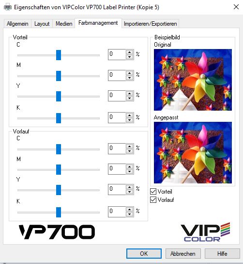 VIPColor VP700 mit neuem Treiber und Firmware zur Farbanpassung