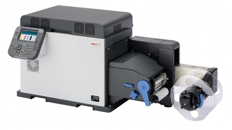 Oki Pro 1040 & 1050 Farbetikettendrucker auf Laserdrucker Basis mit weißem Toner