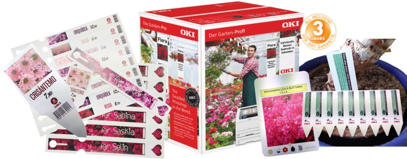 Pflanzenetiketten und Banner für Baumärkte und Gartencenter einfach selbst drucken