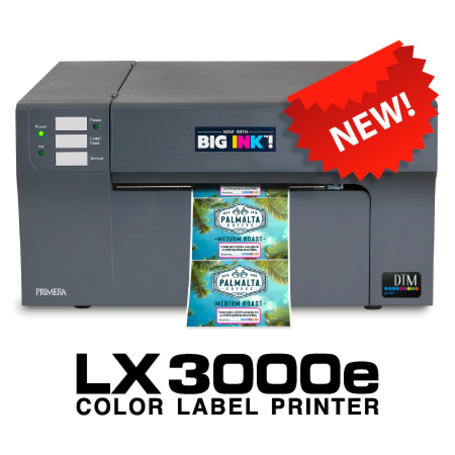 NEU! Der Primera LX3000e Farbetikettendrucker mit brandneuem Big Ink-System