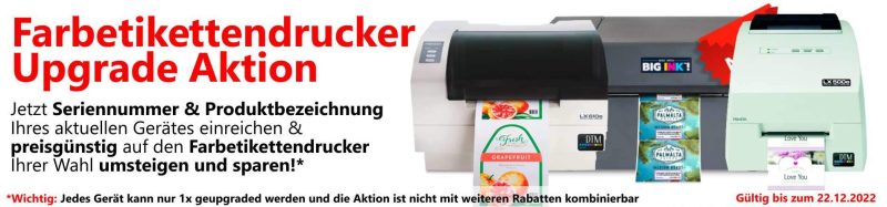 Upgradeaktion: Jetzt preisgünstig auf ein Primera Farbetikettendrucker Ihrer Wahl umsteigen und sparen!