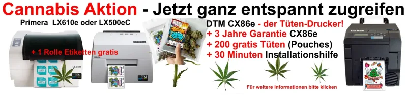 Cannabis legalisiert: Etikettendrucker für die perfekte Verpackung